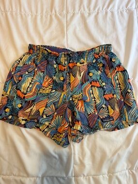 Patagonia Women's Multicolor Blue Orange Patterned Athletic Shorts